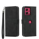 For Motorola Moto G84 Dierfeng Dream Line TPU + PU Leather Phone Case(Black) - 1