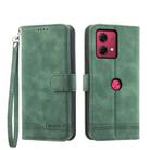 For Motorola Moto G84 Dierfeng Dream Line TPU + PU Leather Phone Case(Green) - 1