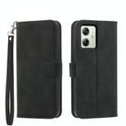 For Motorola Moto G54 Dierfeng Dream Line TPU + PU Leather Phone Case(Black) - 1