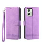 For Motorola Moto G54 Dierfeng Dream Line TPU + PU Leather Phone Case(Purple) - 1
