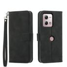 For Motorola Moto G Stylus 4G 2023 Dierfeng Dream Line TPU + PU Leather Phone Case(Black) - 1