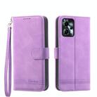 For Motorola Moto G24 Dierfeng Dream Line TPU Hybrid PU Leather Phone Case(Purple) - 1