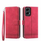 For Motorola Moto G Stylus 5G 2024 Dierfeng Dream Line TPU + PU Leather Phone Case(Red) - 1