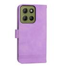 For Motorola Moto G15 Dierfeng Dream Line TPU Hybrid PU Leather Phone Case(Purple) - 3