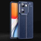For vivo Y100 Litchi Texture Shockproof TPU Phone Case(Blue) - 1