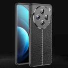 For vivo X100 Litchi Texture Shockproof TPU Phone Case(Black) - 1