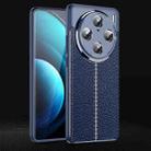 For vivo X100 Pro Litchi Texture Shockproof TPU Phone Case(Blue) - 1