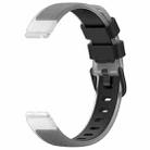 12mm Universal Two Color Transparent Silicone Watch Band(Black) - 1