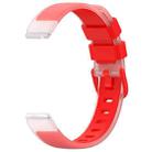 12mm Universal Two Color Transparent Silicone Watch Band(Red) - 1