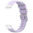 12mm Universal Two Color Transparent Silicone Watch Band(Purple) - 1