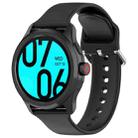 24mm Universal Small Waist Silicone Watch Band(Black) - 1