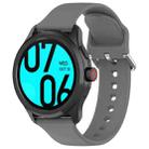 24mm Universal Small Waist Silicone Watch Band(Dark Grey) - 1