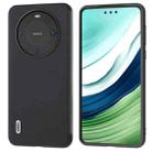 For Huawei Mate 60 Pro ABEEL Haze Texture PU Phone Case(Black) - 1
