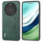 For Huawei Mate 60 Pro ABEEL Dual Color Lichi Texture PU Phone Case(Green) - 1