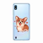For Samsung Galaxy A10 Shockproof Painted TPU Protective Case(Love Corgi) - 1