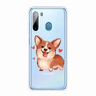 For Samsung Galaxy A21 Shockproof Painted TPU Protective Case(Love Corgi) - 1