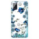 For Samsung Galaxy A21s Shockproof Painted TPU Protective Case(Chrysanthemum Butterfly) - 1