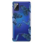 For Samsung Galaxy A21s Shockproof Painted TPU Protective Case(Blue Butterfly) - 1