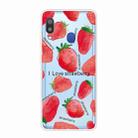 For Samsung Galaxy A40 Shockproof Painted TPU Protective Case(Love Strawberry) - 1