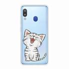 For Samsung Galaxy A40 Shockproof Painted TPU Protective Case(Laughing Cat) - 1
