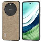 For Huawei Mate 60 ABEEL Genuine Leather Litchi Texture Phone Case(Grey) - 1