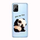 For Samsung Galaxy A51 4G Shockproof Painted TPU Protective Case(Tilted Head Panda) - 1