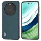 For Huawei Mate 60 ABEEL Genuine Leather + PC Litchi Texture Phone Case(Green) - 1