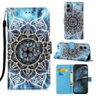 For Motorola Moto G14 Colored Drawing Pattern Plain Weave Leather Phone Case(Undersea Mandala) - 1