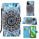 For Motorola Moto G Power 2023 Colored Drawing Pattern Plain Weave Leather Phone Case(Undersea Mandala) - 1