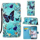 For Motorola Edge 40 Neo Colored Drawing Pattern Plain Weave Leather Phone Case(Caring Butterfly) - 1