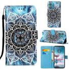 For Motorola Edge 40 Neo Colored Drawing Pattern Plain Weave Leather Phone Case(Undersea Mandala) - 1