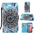 For Motorola Moto G Play 5G 2024 Colored Drawing Pattern Plain Weave Leather Phone Case(Undersea Mandala) - 1