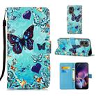 For Motorola Moto G Stylus 5G Colored Drawing Pattern Plain Weave Leather Phone Case(Caring Butterfly) - 1