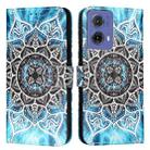 For Motorola Moto G85 Colored Drawing Pattern Plain Weave Leather Phone Case(Undersea Mandala) - 2