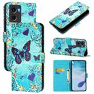 For Motorola Moto G05 Colored Drawing Pattern Plain Weave Leather Phone Case(Caring Butterfly) - 1