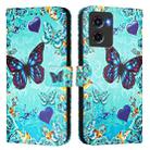 For Motorola Moto G05 Colored Drawing Pattern Plain Weave Leather Phone Case(Caring Butterfly) - 2