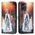 For Motorola Moto G05 Colored Drawing Pattern Plain Weave Leather Phone Case(Cats And Tigers) - 2