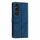 For Sony Xperia 1 VI Skin Feel Splicing Leather Phone Case(Blue) - 3