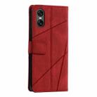 For Sony Xperia 10 VI Skin Feel Splicing Leather Phone Case(Red) - 3