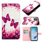 For Motorola Moto G 5G 2023 3D Painting Horizontal Flip Leather Phone Case(Rose Butterfly) - 1