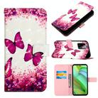 For Motorola Moto G Power 2023 3D Painting Horizontal Flip Leather Phone Case(Rose Butterfly) - 1