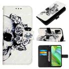For Motorola Moto G Power 2023 3D Painting Horizontal Flip Leather Phone Case(Skull) - 1