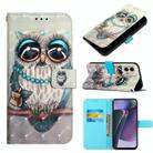 For Motorola Moto G Stylus 5G 2023 3D Painting Horizontal Flip Leather Phone Case(Grey Owl) - 1