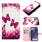 For Motorola Moto G Stylus 5G 2023 3D Painting Horizontal Flip Leather Phone Case(Rose Butterfly) - 1