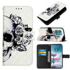 For Motorola Edge 40 Neo 3D Painting Horizontal Flip Leather Phone Case(Skull) - 1