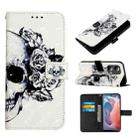 For Motorola Moto G Play 5G 2024 3D Painting Horizontal Flip Leather Phone Case(Skull) - 1