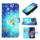 For Motorola Moto G Stylus 5G 2024 3D Painting Horizontal Flip Leather Phone Case(Golden Butterfly) - 1