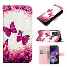 For Motorola Moto G Stylus 5G 2024 3D Painting Horizontal Flip Leather Phone Case(Rose Butterfly) - 1