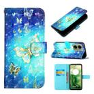 For Motorola Moto G04 4G / G24 4G 3D Painting Horizontal Flip Leather Phone Case(Golden Butterfly) - 1