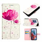 For Motorola Moto G34 3D Painting Horizontal Flip Leather Phone Case(Flower) - 1